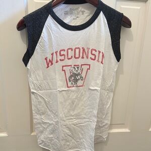 Wisconsin Sleeveless Raglan Tee